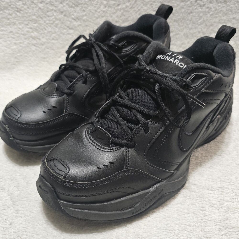 Nike Men's Size 10.5 Air Monarch IV Sneakers 416355-102 Black Training Shoes